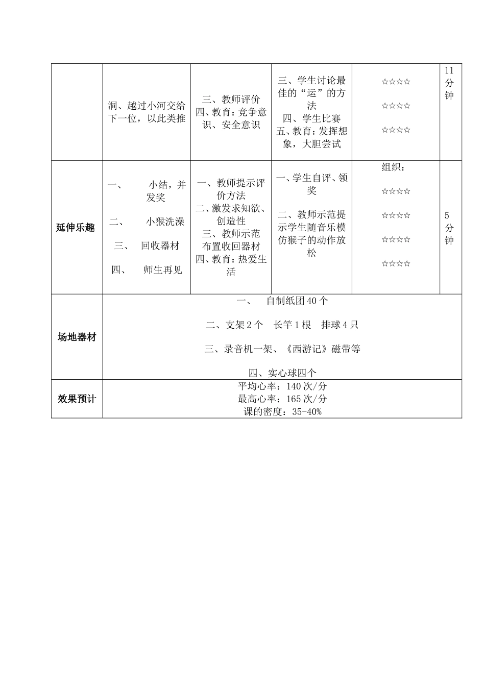 小学三年级体育公开课教案_第2页