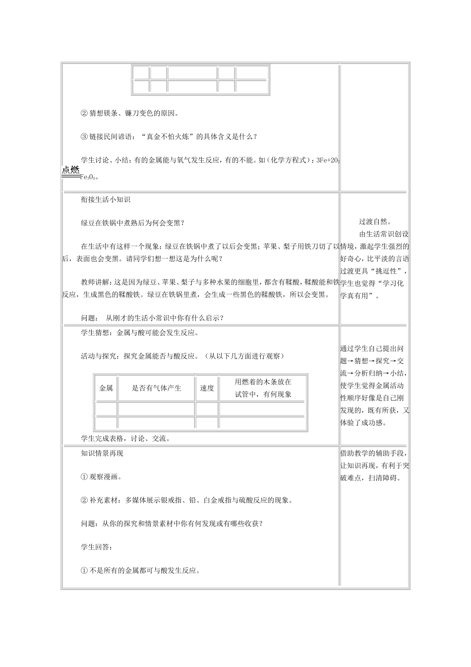 课题2金属的化学性质教学设计_第2页