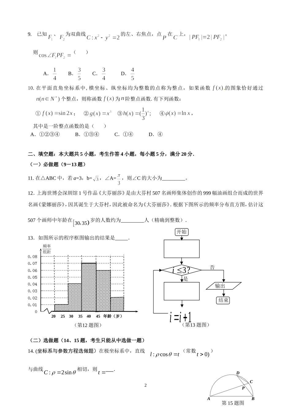 东莞中学松山湖学校高三文数三模试题pp_第2页