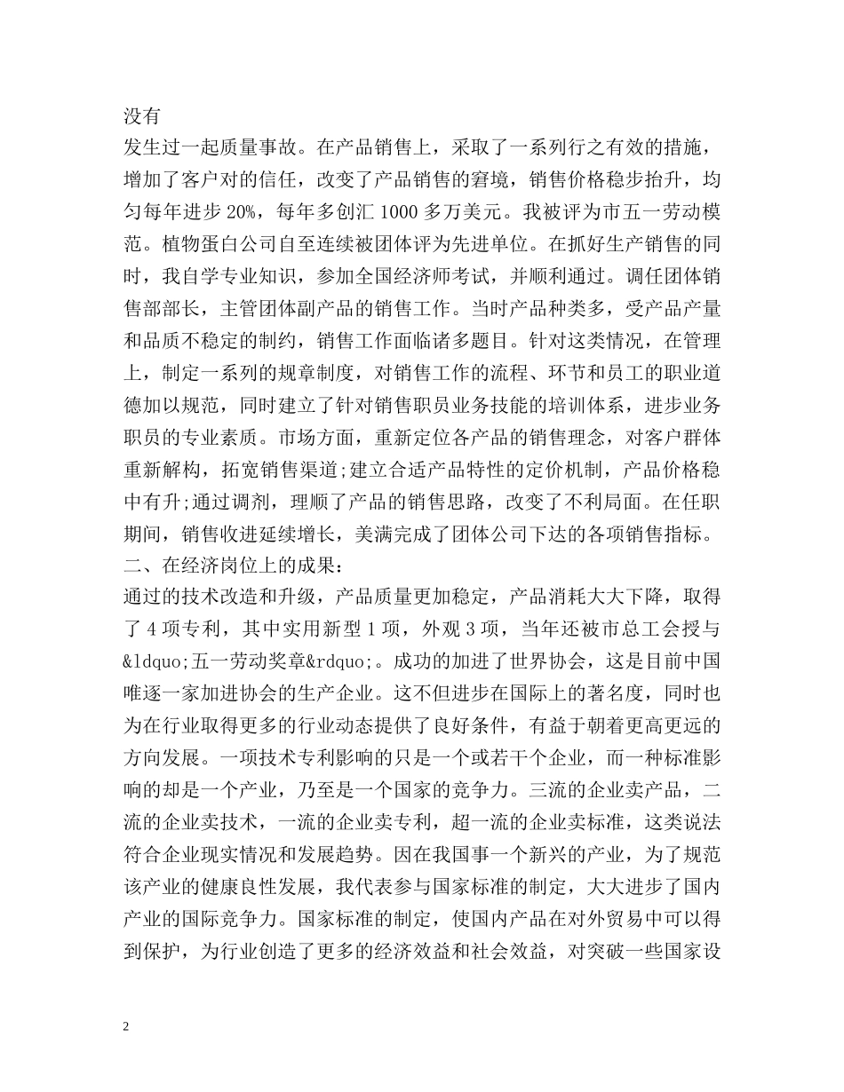 高级经济师工作总结 _第2页