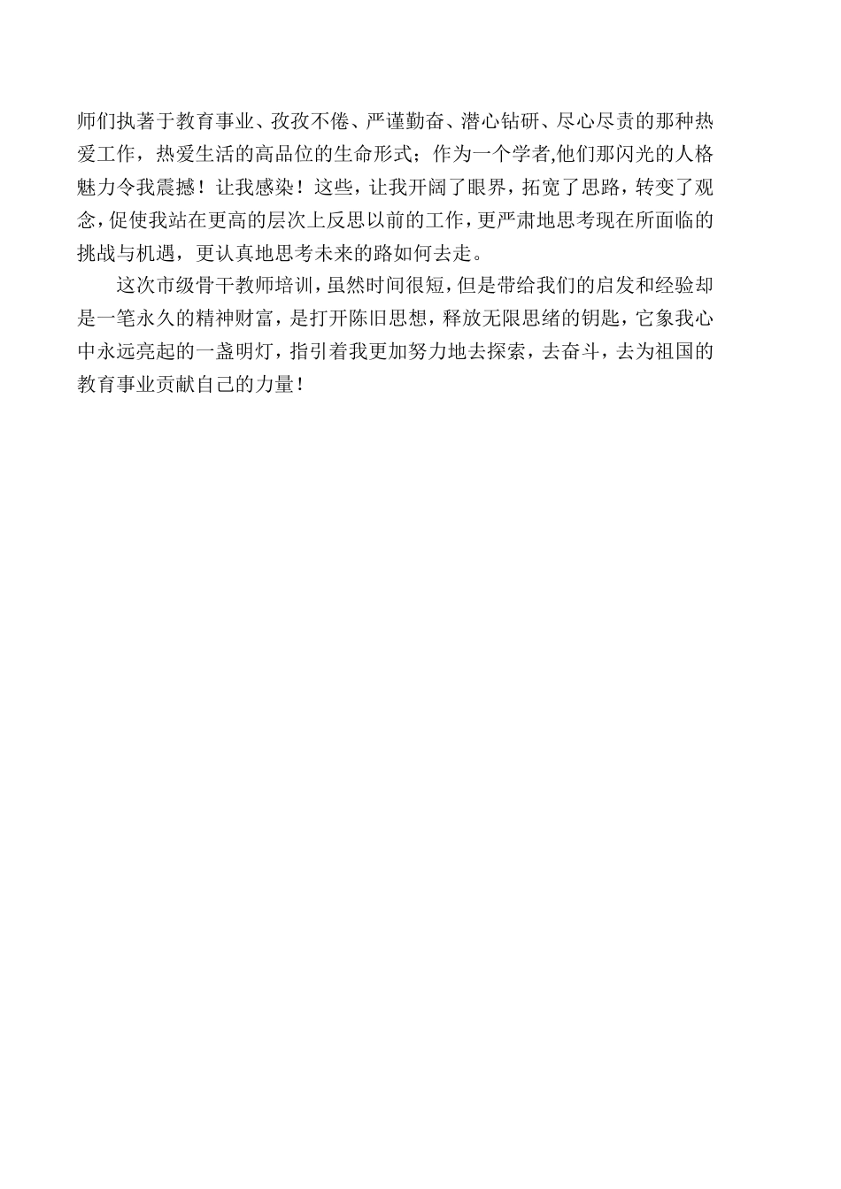 参加市骨干教师培训的心得体会_第2页