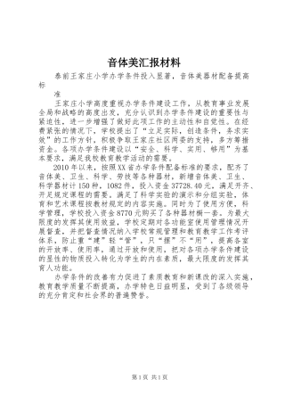 音体美汇报材料