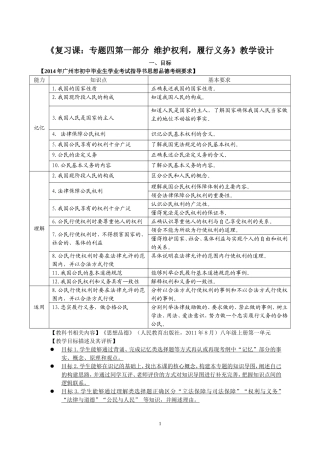 《复习课：维护权利，履行义务》教学设计