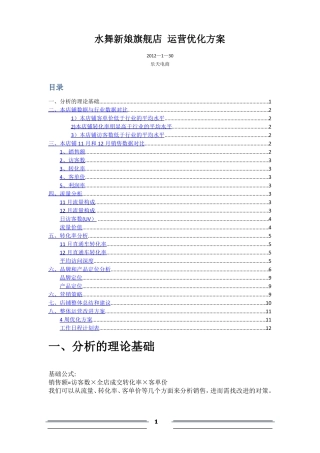 店铺运营优化整体方案