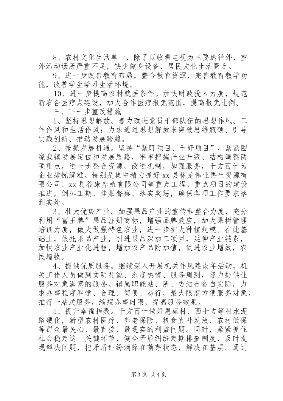 镇调正风肃纪行动民意访谈调研报告_第3页