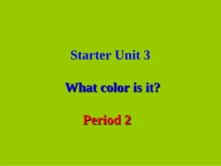 2013年秋新人教版七年级英语上册课件预备篇Starter_U3_period2