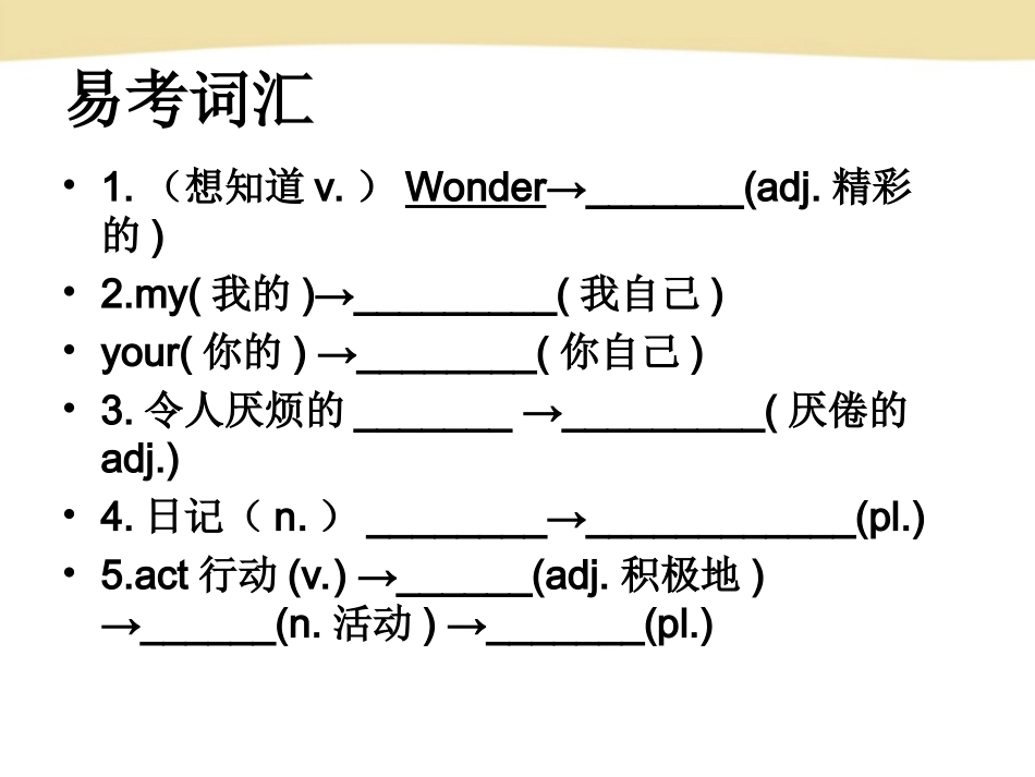 新人教版unit1复习课件_第2页