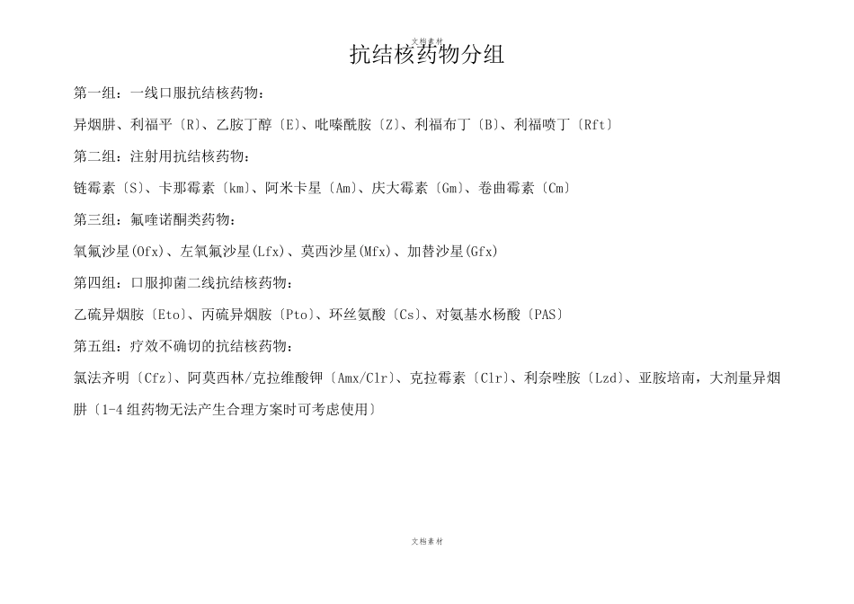 抗结核药物分组_第1页