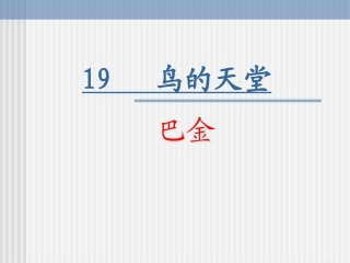 《鸟的天堂》课件