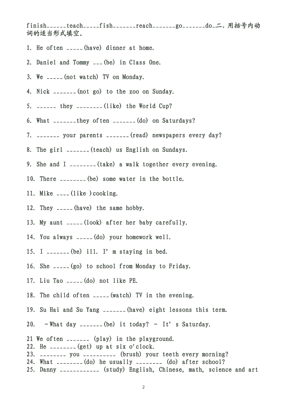 一般现在时基本知识_第2页