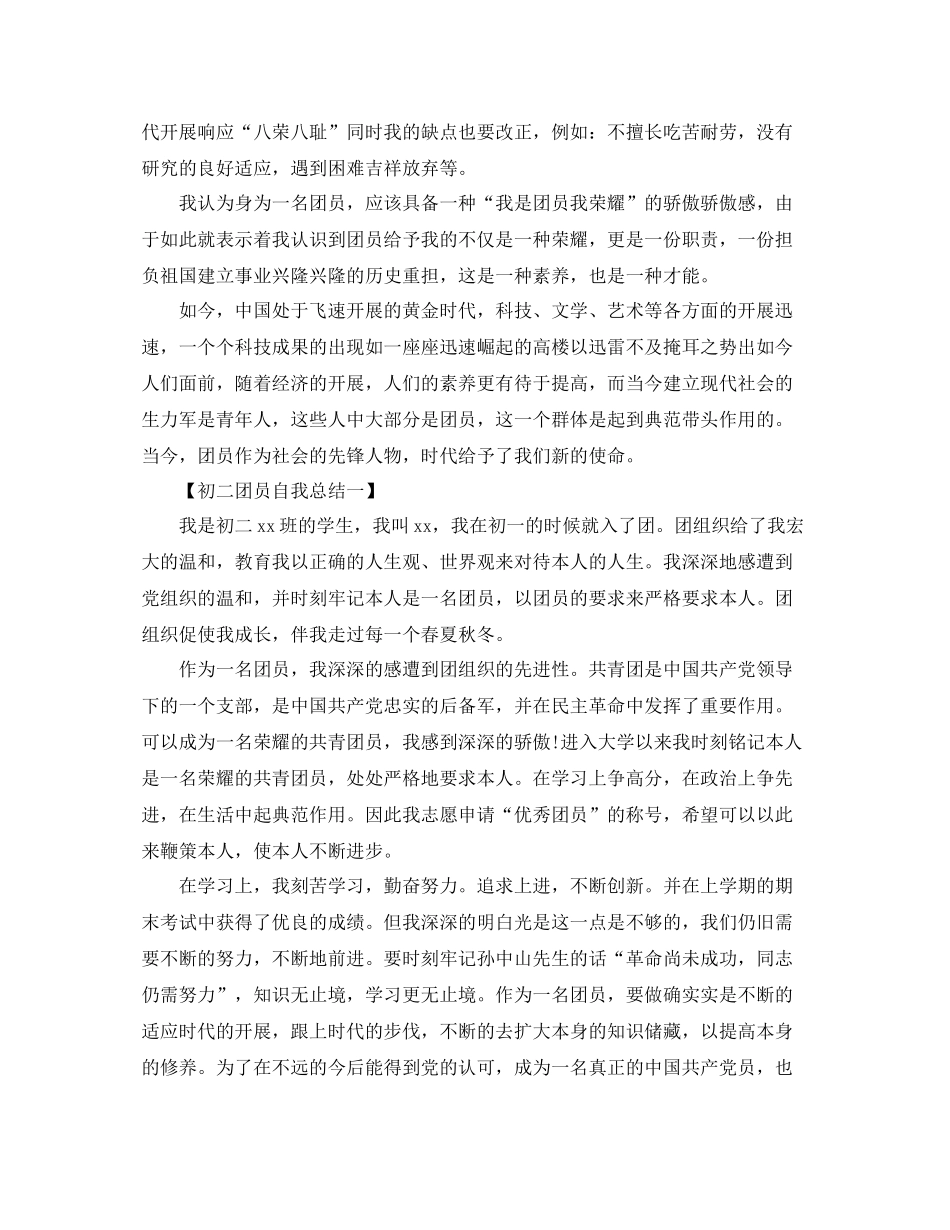 团员自我参考总结3_第3页