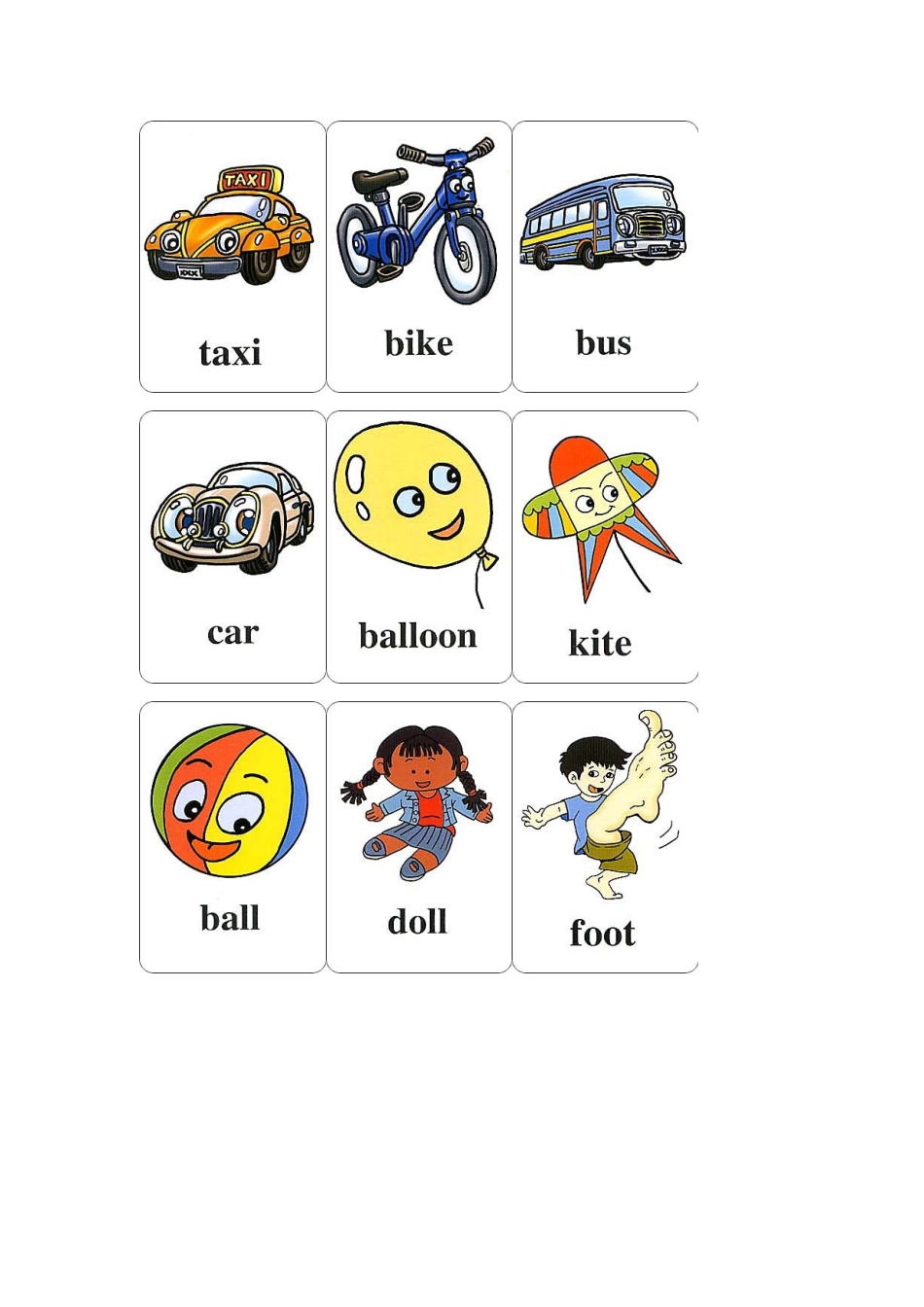 小学三年级英语单词卡_第3页