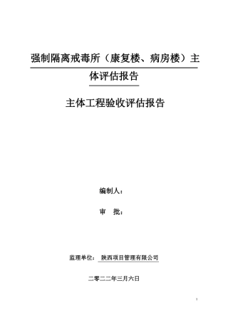 监理主体评价报告