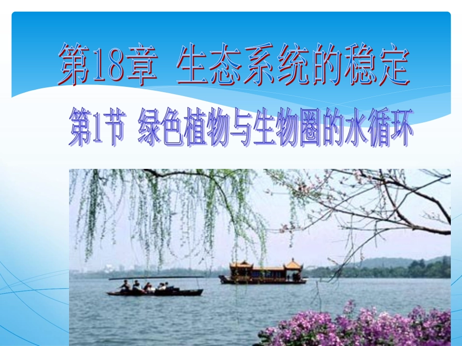 绿色植物参与生物圈的水循环1_第1页