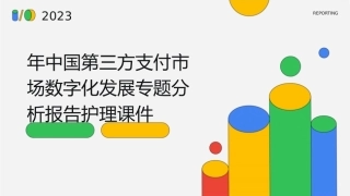 年中国第三方支付市场数字化发展专题分析报告护理课件