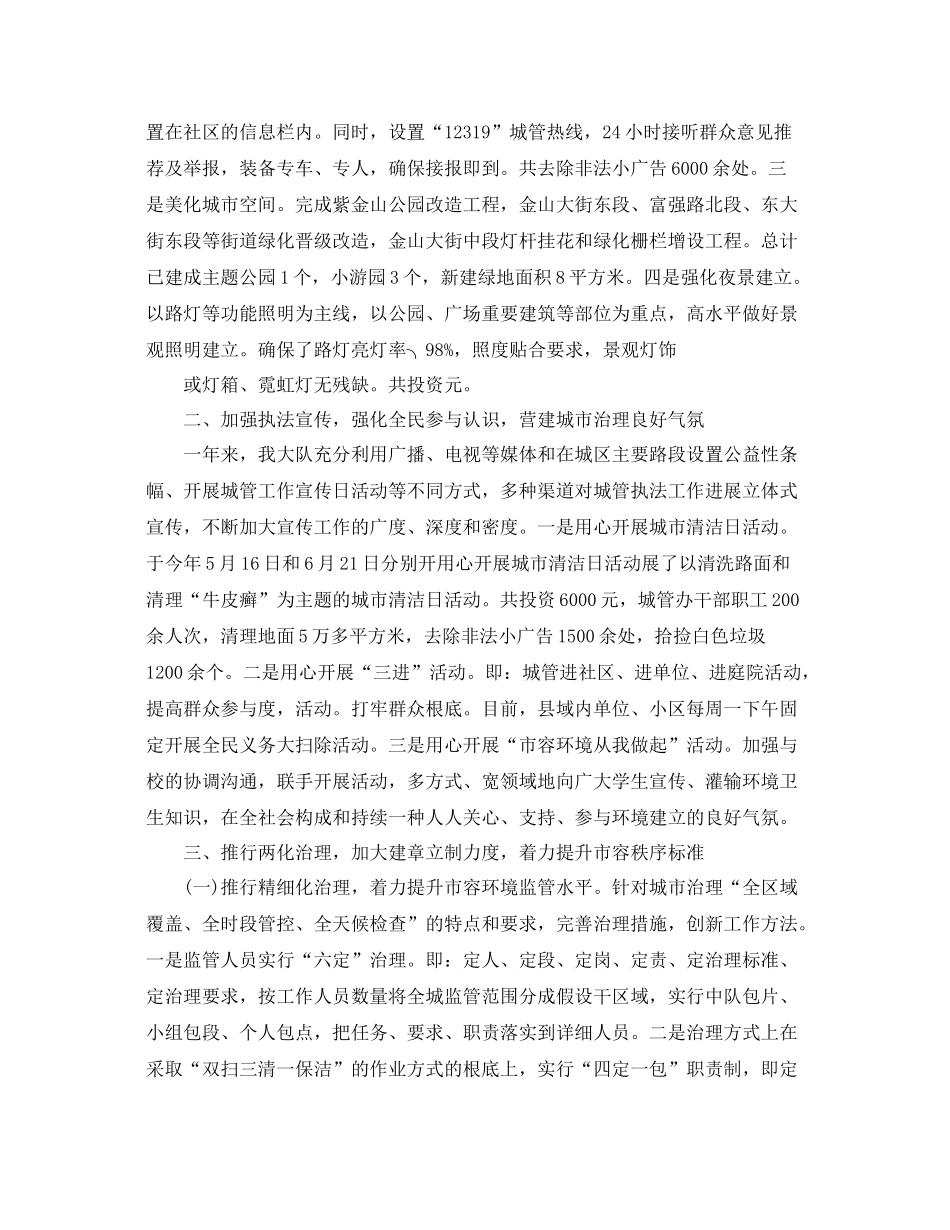 城管大队工作参考总结精选5篇范文_第3页