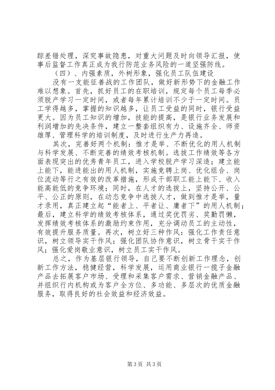 银行信贷副行长工作汇报_第3页