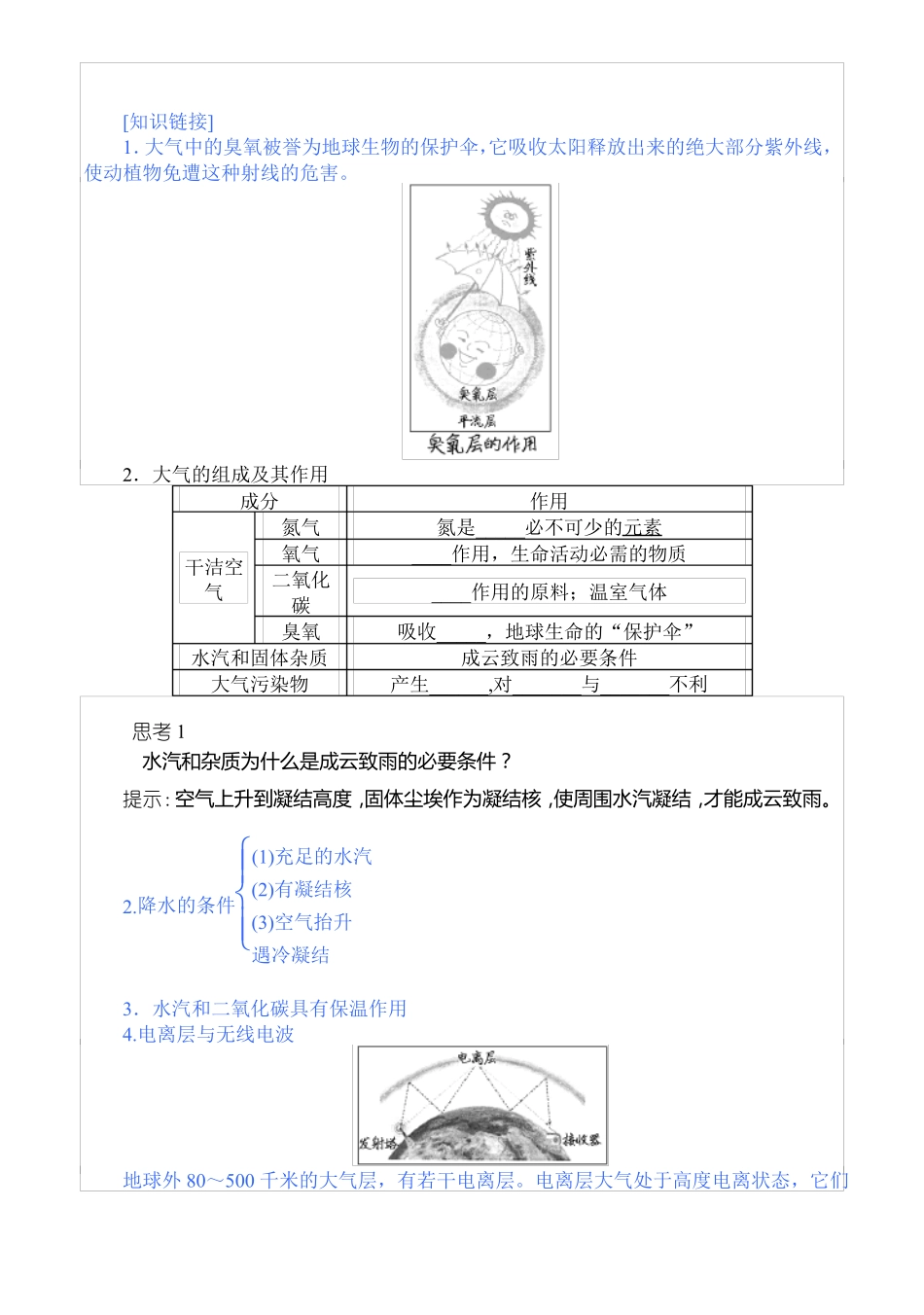 高中地理——大气的组成和垂直分层_第2页