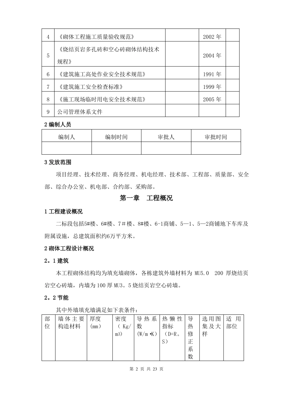 岩空心砖砌体施工方案secret_第2页