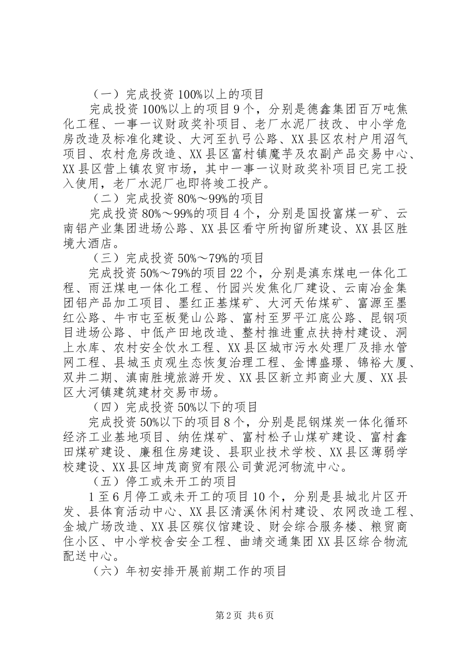 重点项目建设情况报告（政协）_第2页