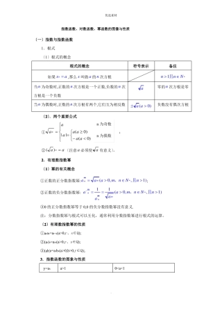 指数函数对数函数幂函数的图像与性质