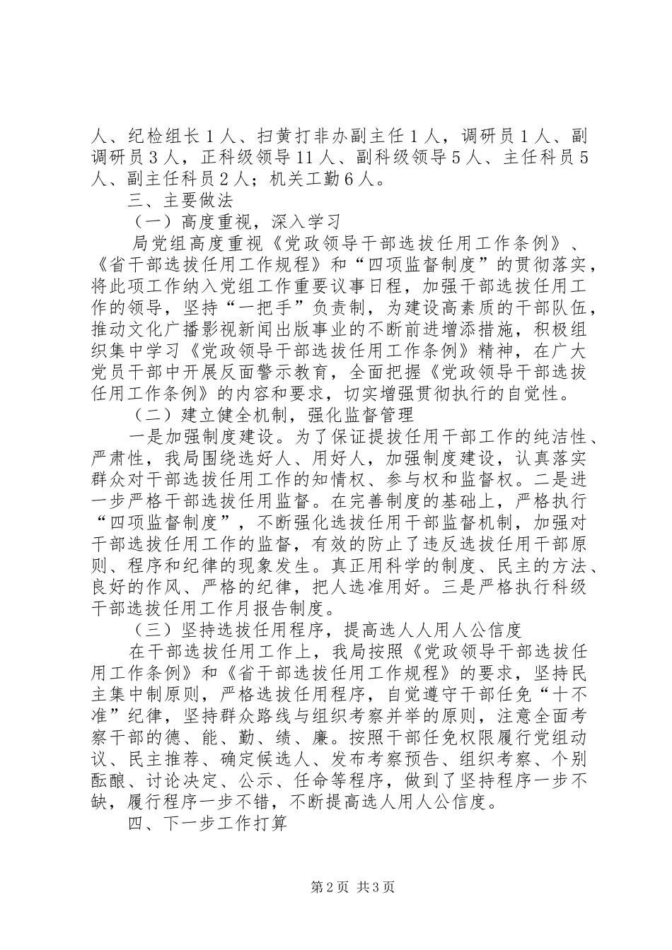 选人用人专项检查工作报告_第2页
