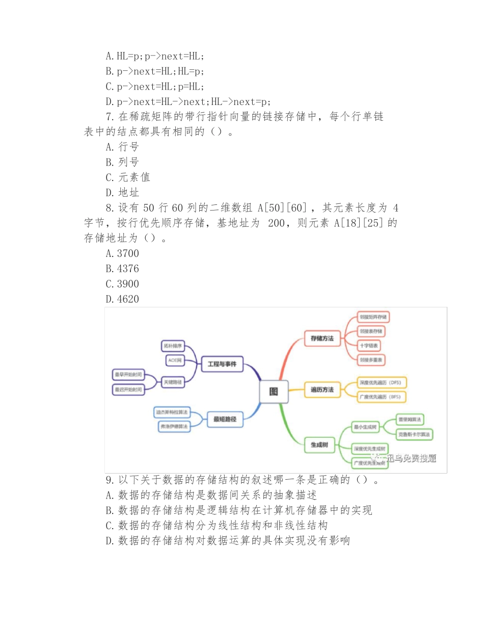 数据结构在线作业答案整理_第2页