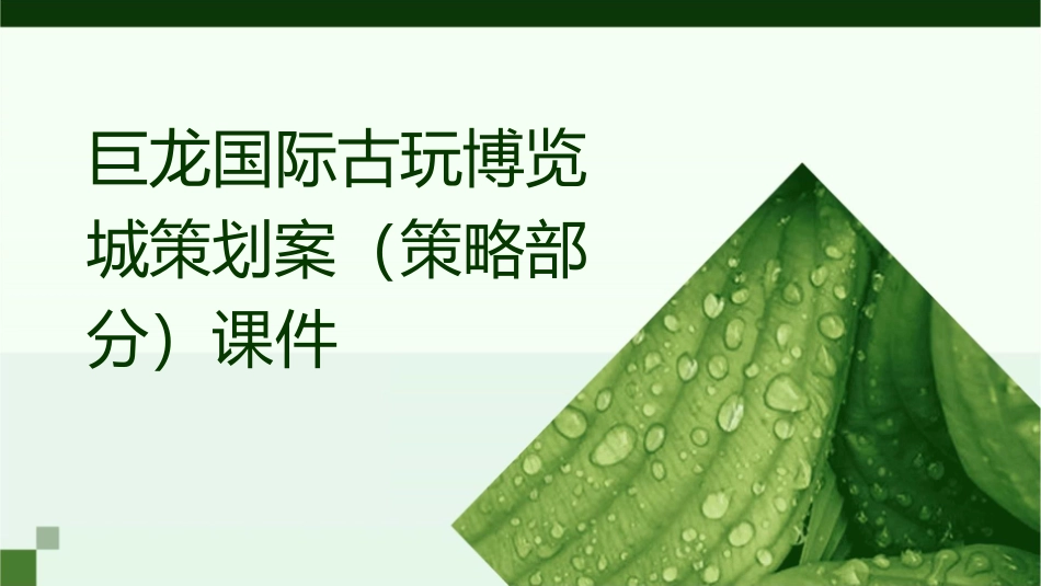 巨龙国际古玩博览城策划案（策略部分）课件_第1页
