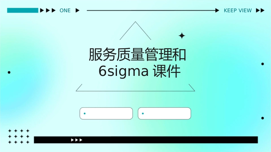 服务质量管理和6sigma课件_第1页