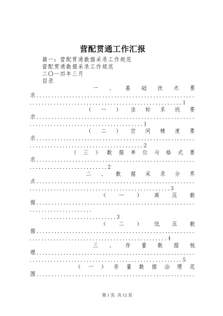 营配贯通工作汇报