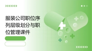 服装公司职位序列层级划分与职位管理课件