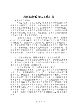 药监局行政执法工作汇报 (15)