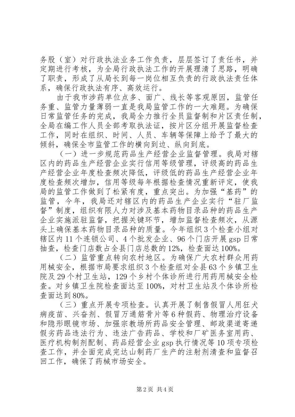 药监局依法治理年终报告_第2页