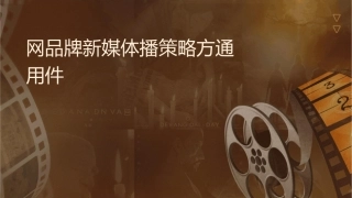 网络品牌新媒体传播策略方案通用课件