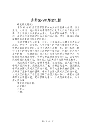 舟曲泥石流思想汇报_3