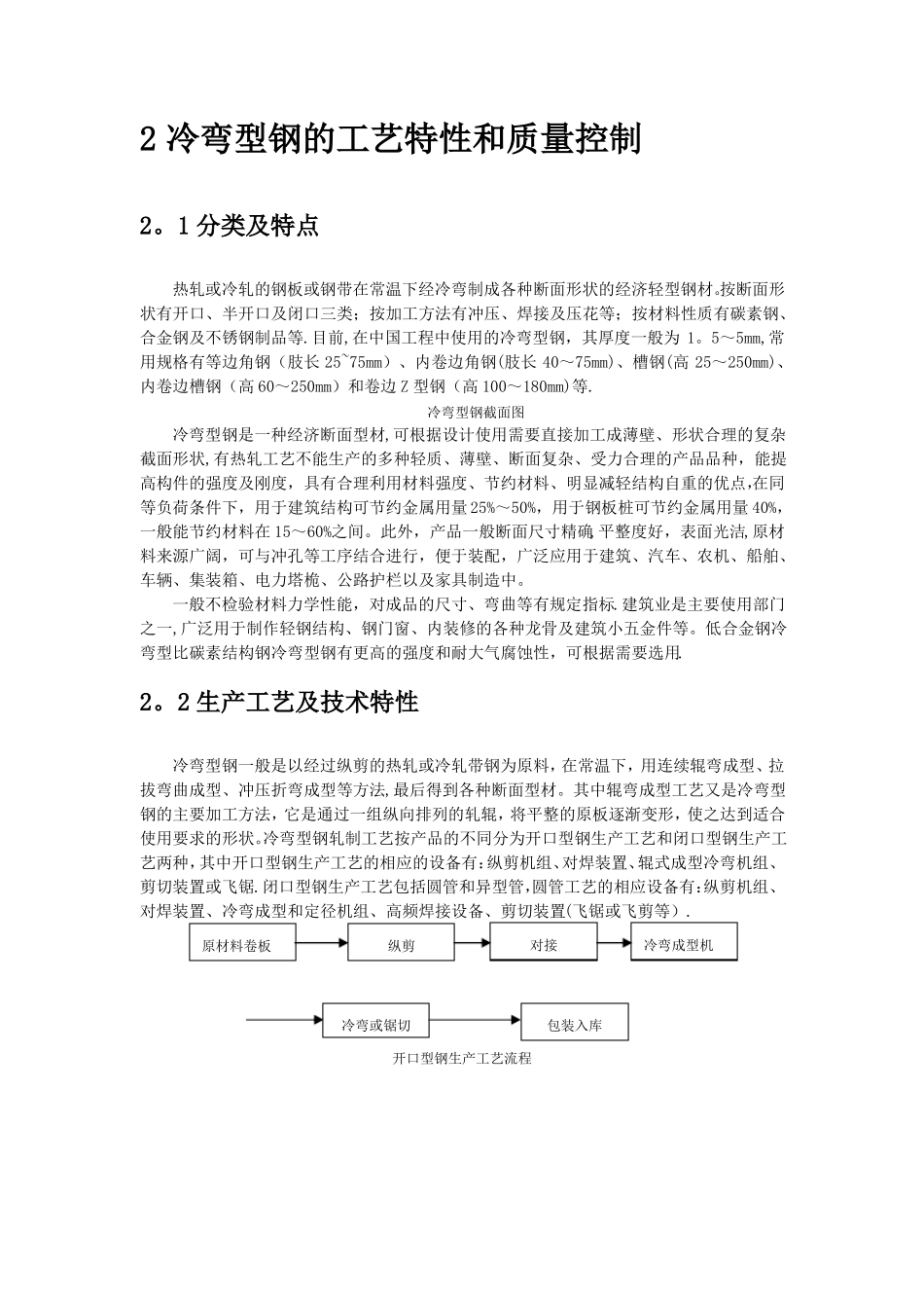 冷弯型钢的工艺特性和质量控制_第1页