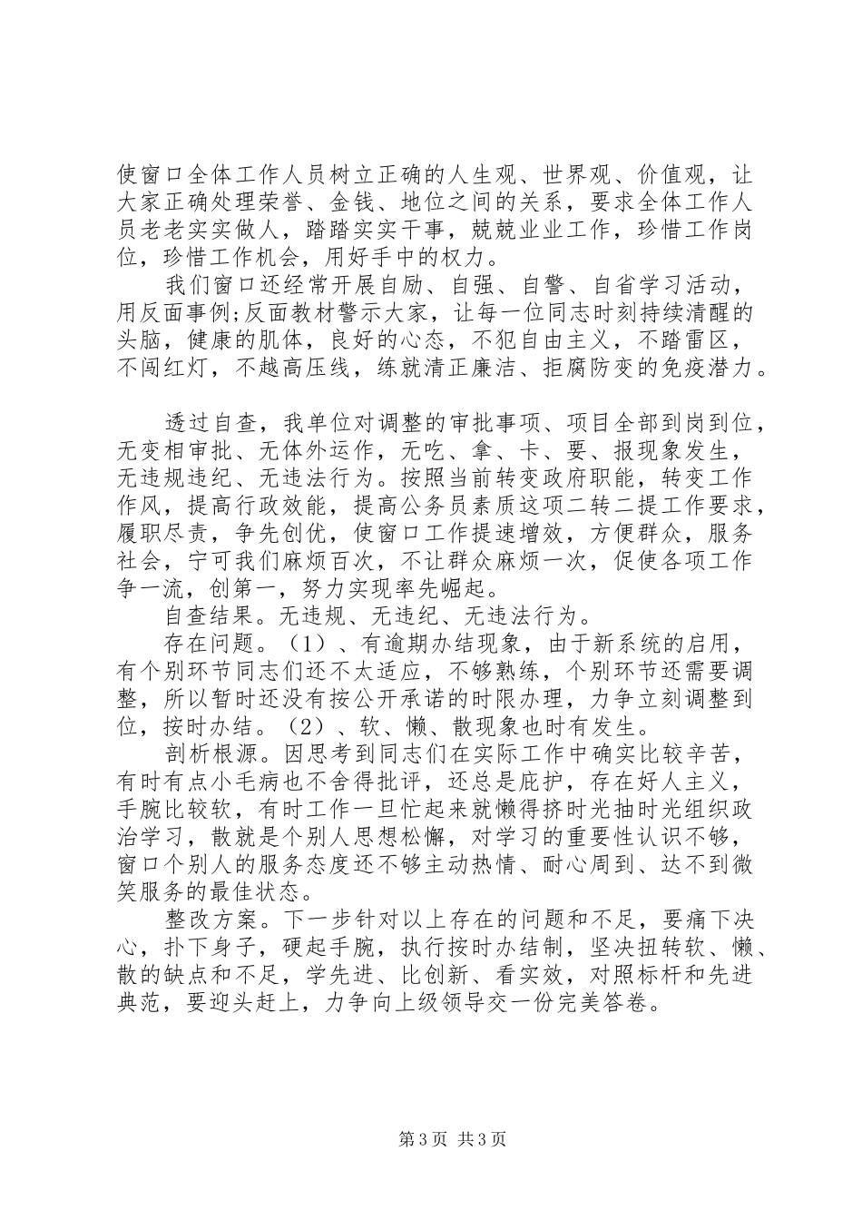 自检自查报告(8篇)_第3页