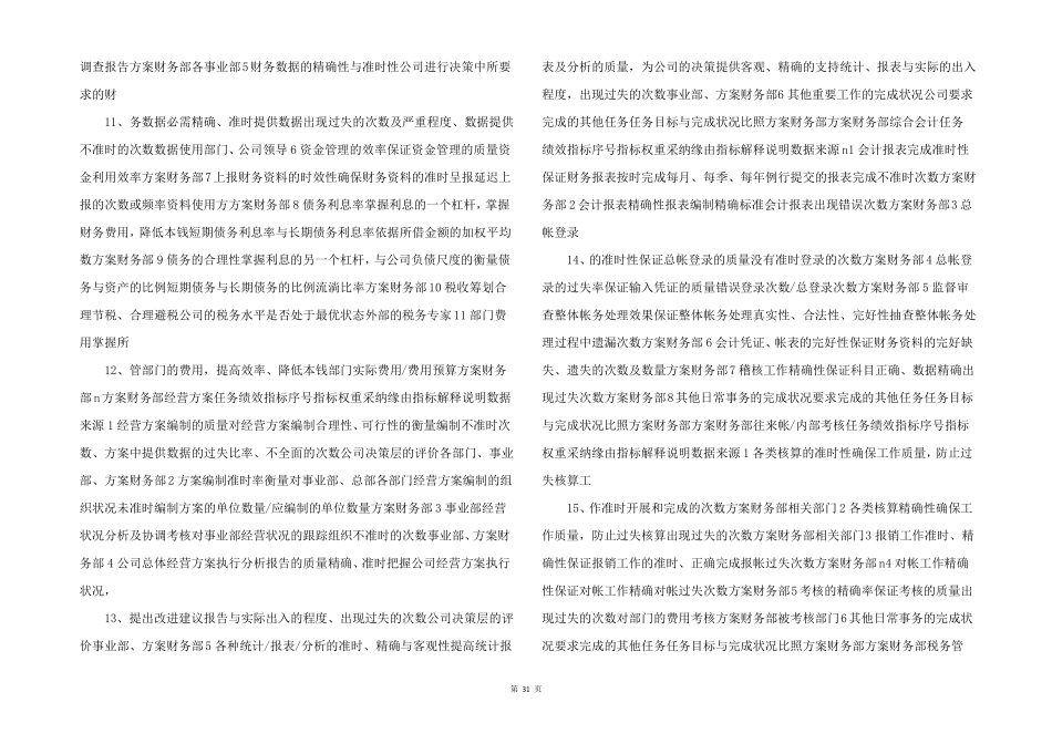 人力资源绩效考核指标大全_第3页