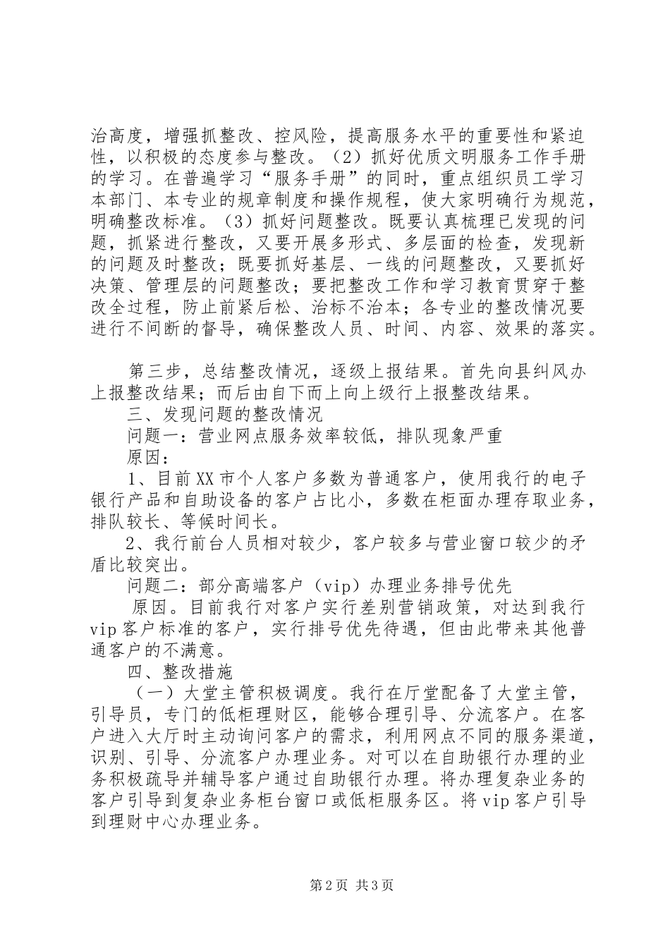 自查自纠专题报告_第2页