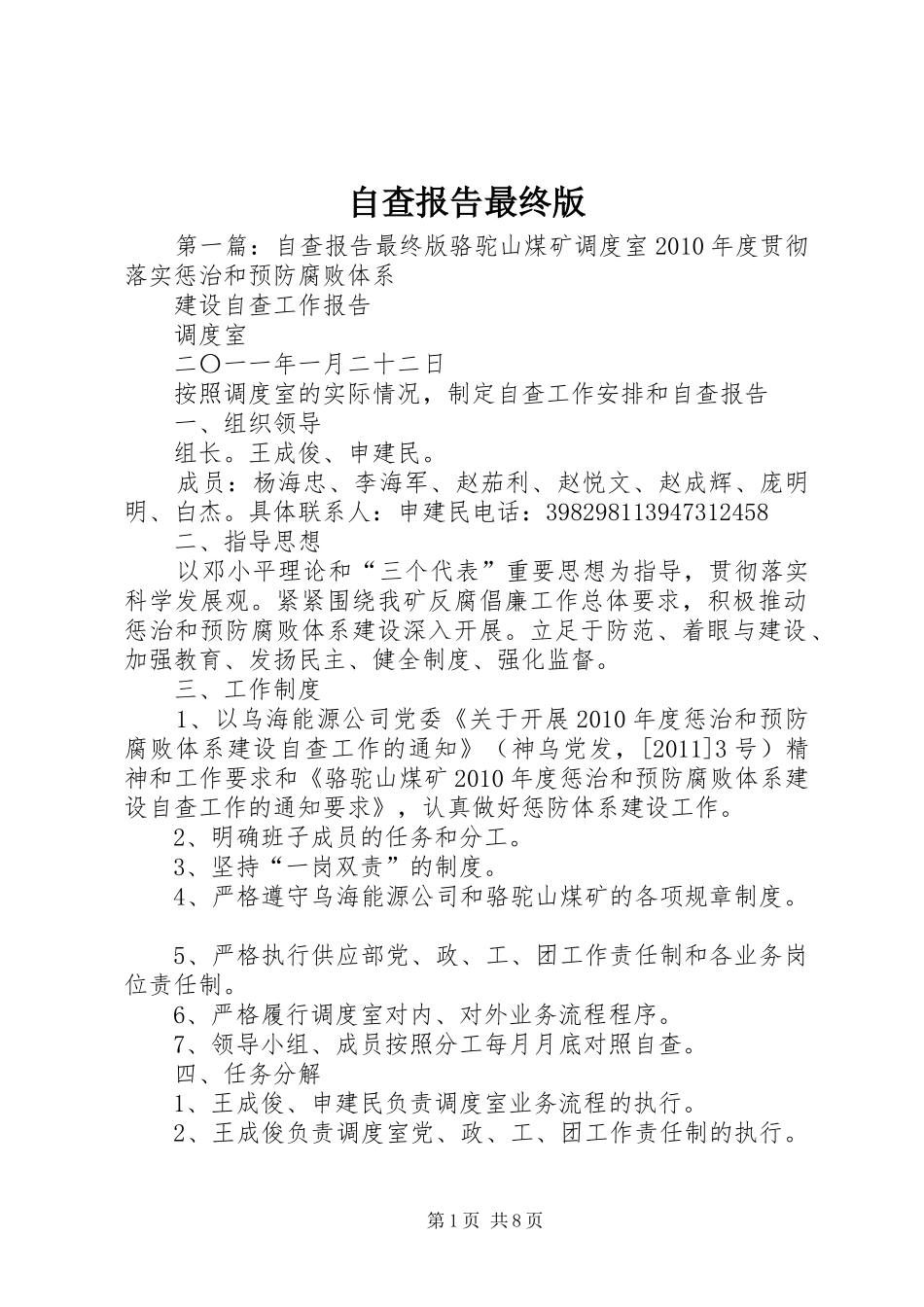 自查报告最终版_第1页