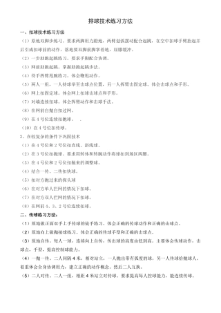 排球训练方法