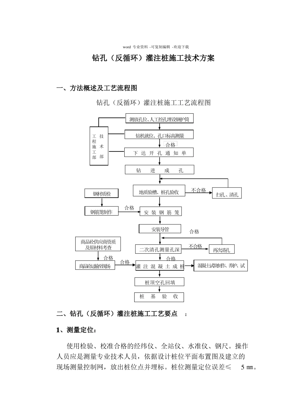 钻孔反循环灌注桩施工工艺_第1页