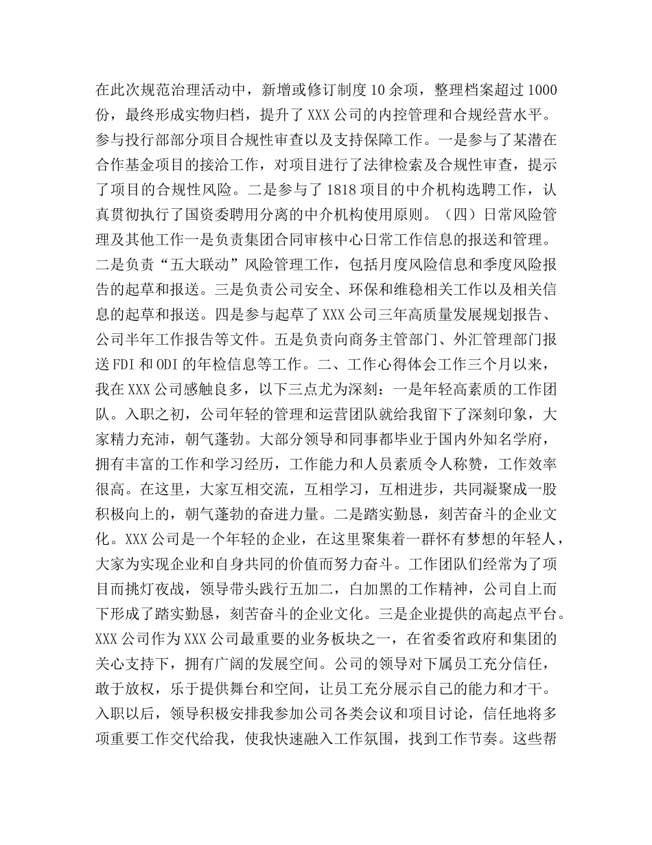 风控 [公司风控工作个人总结] _第2页