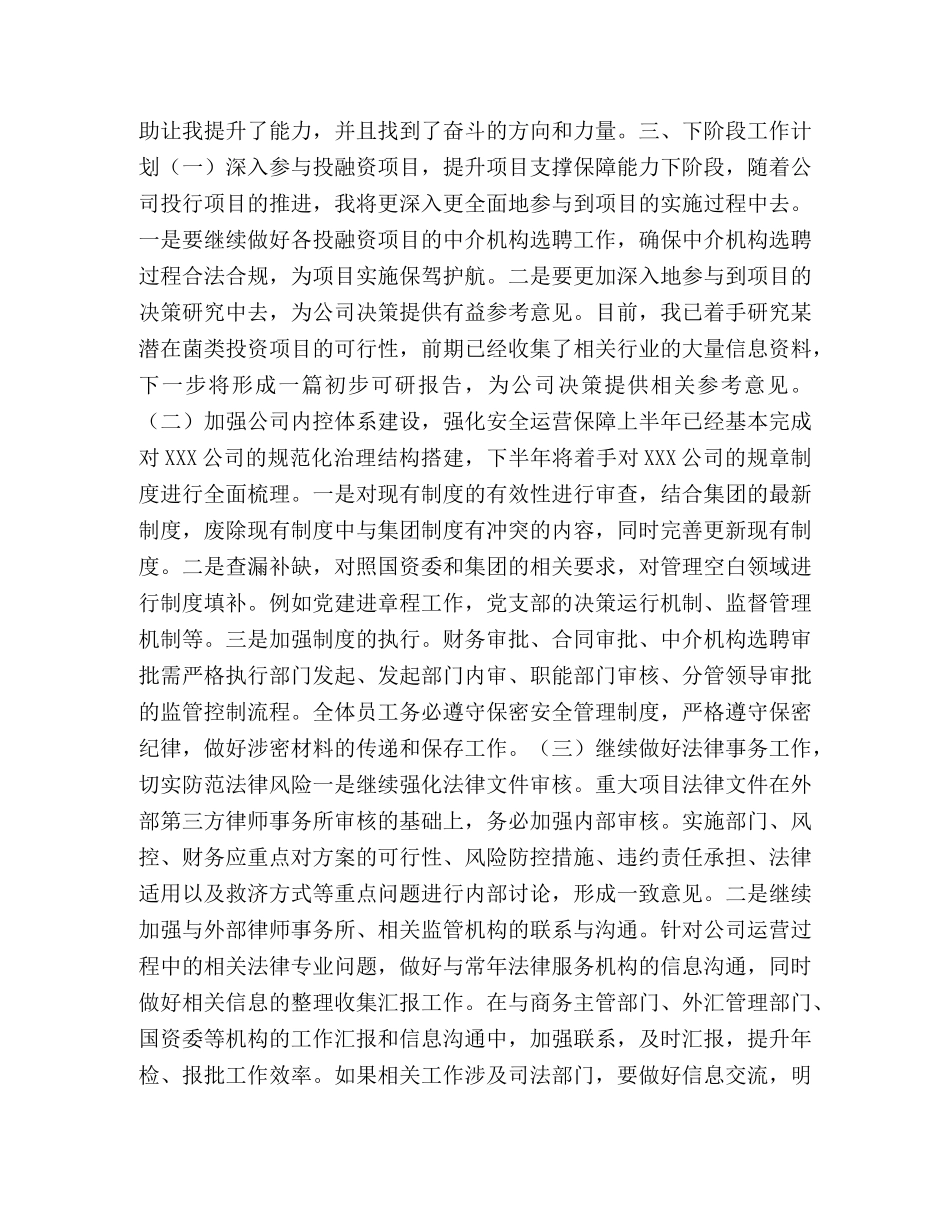 风控 [公司风控工作个人总结] _第3页
