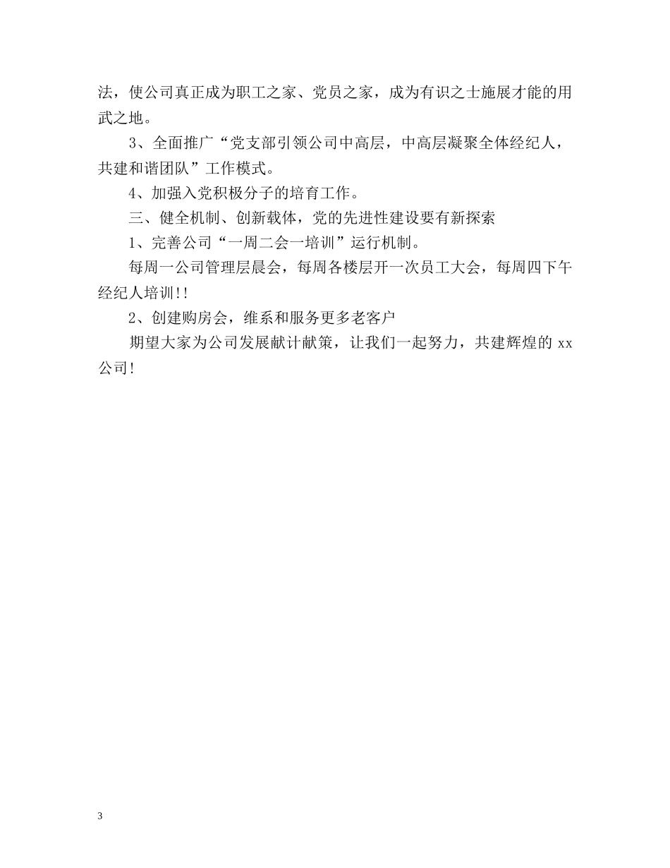 非公有制企业党建工作计划 _第3页