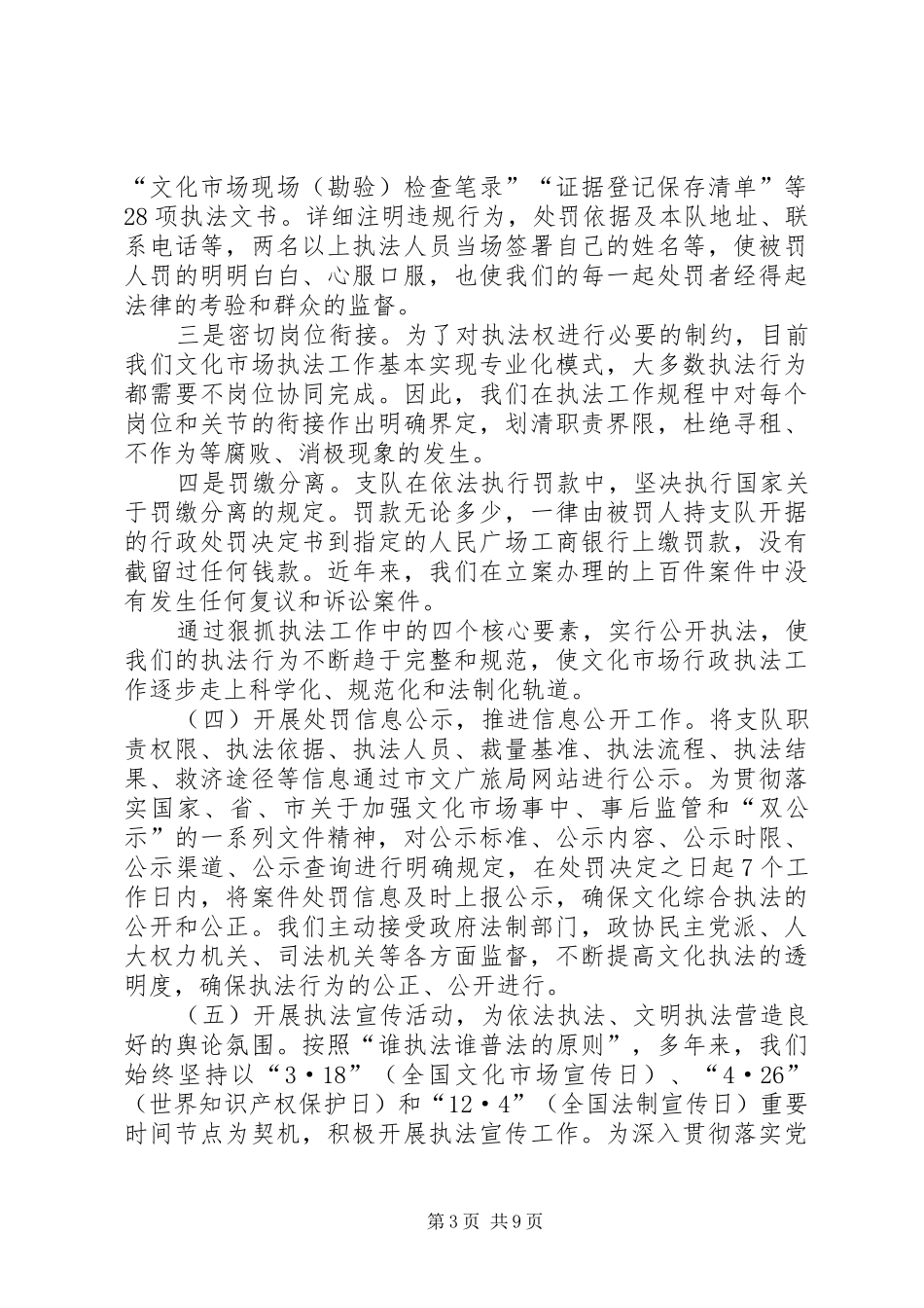 综合执法队法治政府建设工作报告_第3页