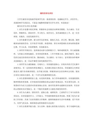 辅导员学生评价 