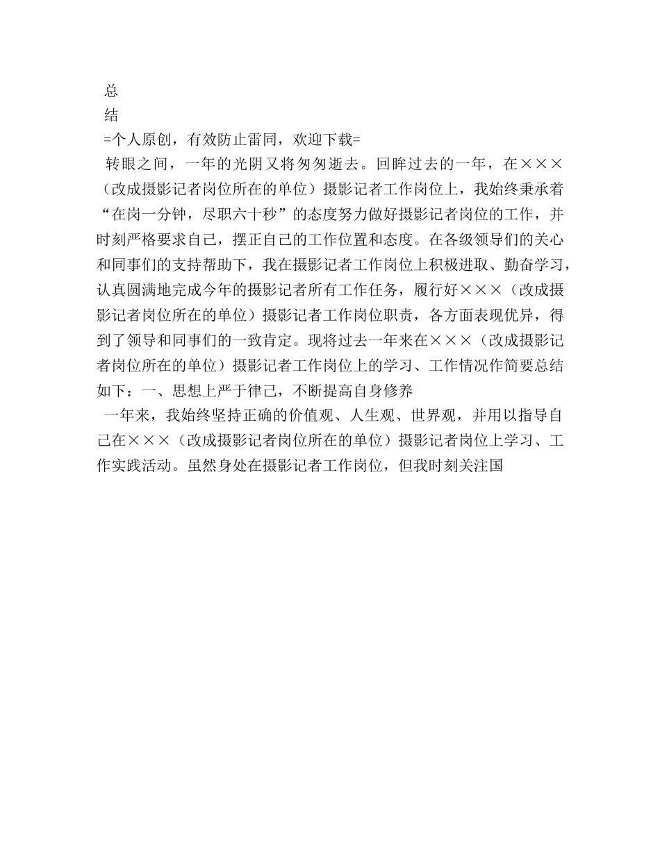 记者职称工作总结 _第3页