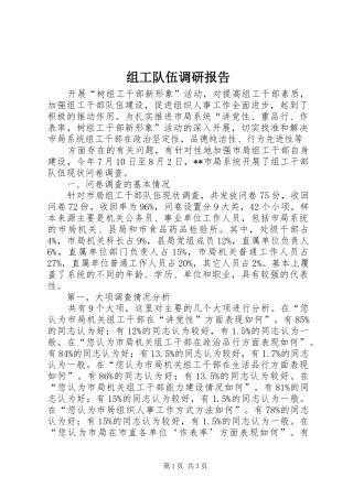 组工队伍调研报告