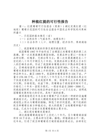 种植红提的可行性报告